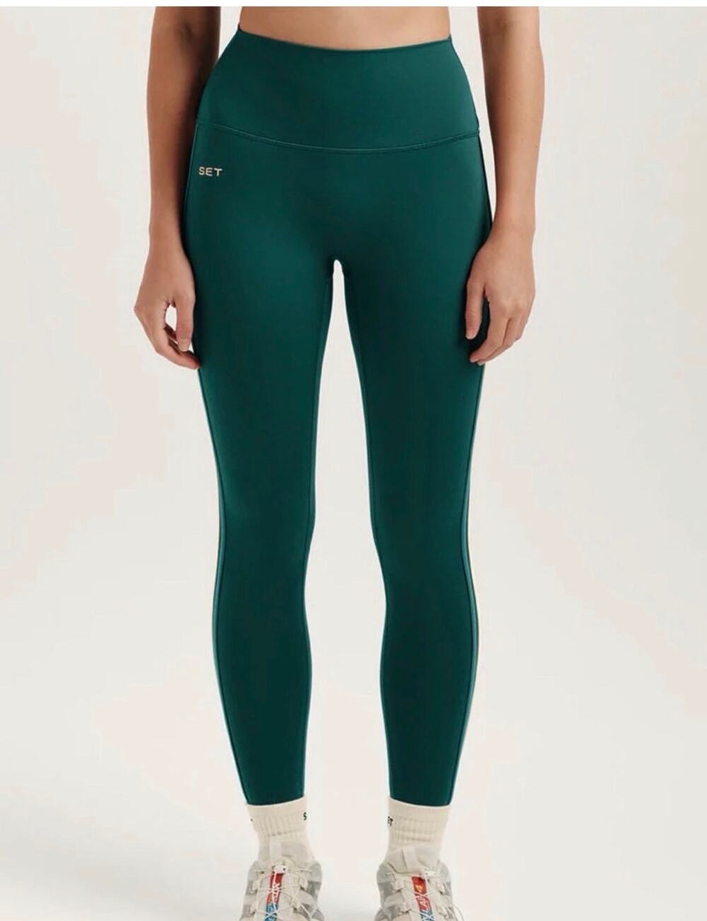 New set active sport body duo stripe leggings peak sz M